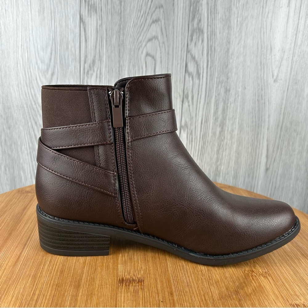 Brown Ankle Boots with Buckle - Picture 7 of 11